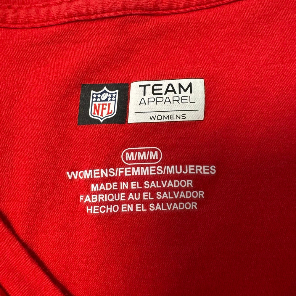 Team Apparel NFL Kansas City Chiefs Red Yellow Short Sleeve Tee M - Picture 3 of 5